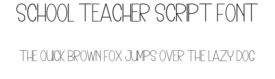 School Teacher Script Font by inermediaSTUDIO — Display Font