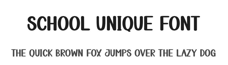 School Unique Font by creativeletter — Display Font
