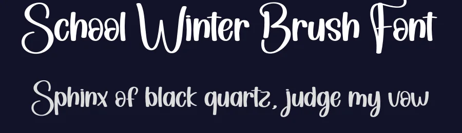 School Winter Brush Font by creativeletter — Script Handwritten Font — thumbnail 2