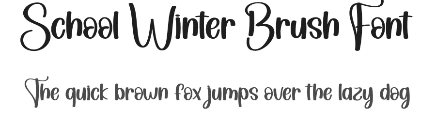 School Winter Brush Font by creativeletter — Script Handwritten Font