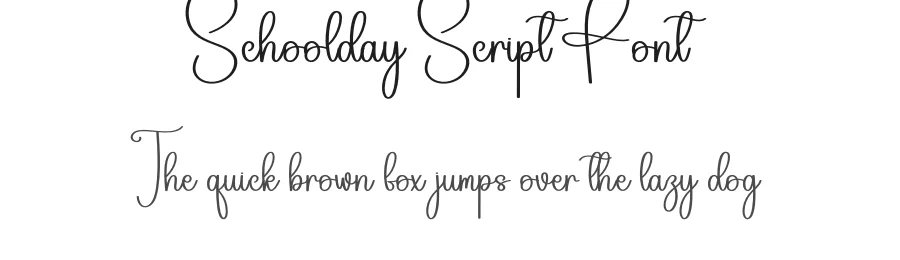 Schoolday Script Font by creativeletter — Script Handwritten Font