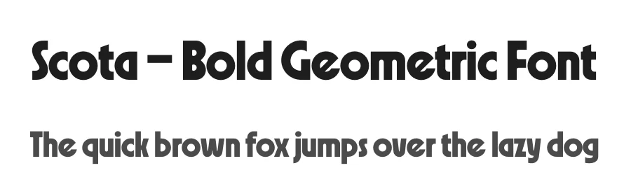 Scota – Bold Geometric Font by limitype — Decorative Font