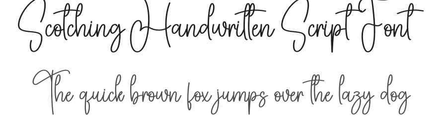 Scotching Handwritten Script Font by creativeletter — Script Handwritten Font