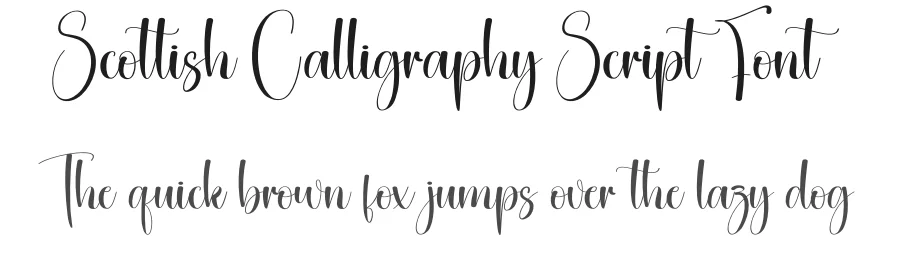 Scottish Calligraphy Script Font by creativeletter — Script Handwritten Font