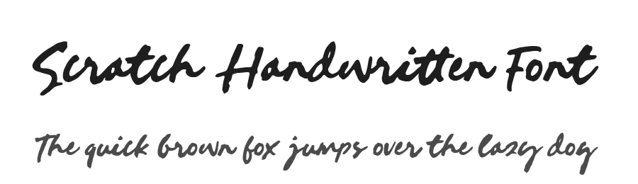 Scratch Handwritten Font by Timur type — Script Handwritten Font