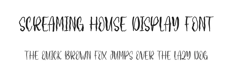 Screaming House Display Font by andikastudio — Display Font