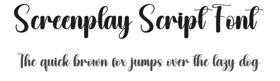 Screenplay Script Font by andikastudio — Script Handwritten Font
