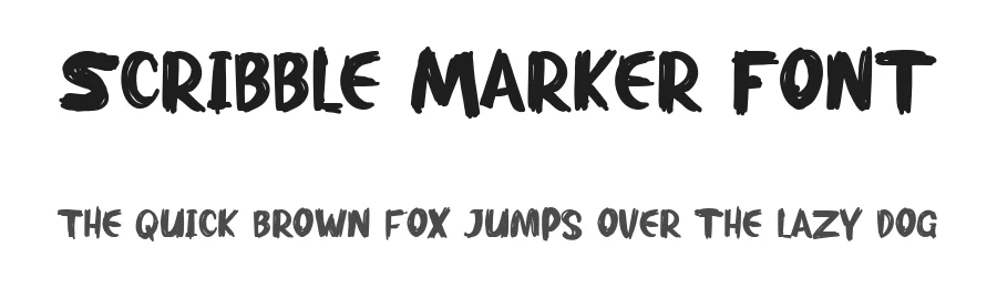 Scribble Marker Font by bearydsgn — Script Handwritten Font