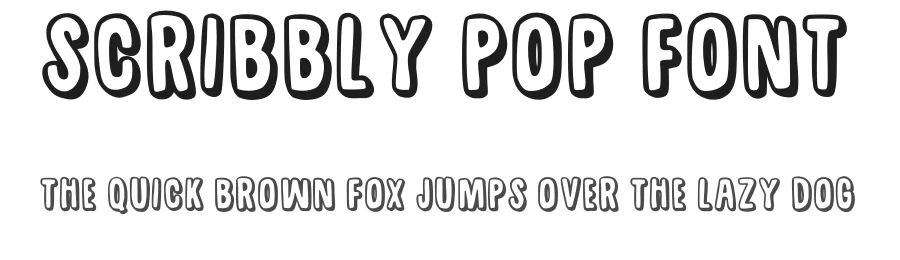 Scribbly Pop Font by HipFonts — Display Font