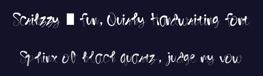 Scribzzy – Fun, Quirky Handwriting Font by KazeType — Script Handwritten Font — thumbnail 2
