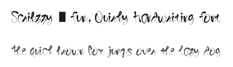 Scribzzy – Fun, Quirky Handwriting Font by KazeType — Script Handwritten Font