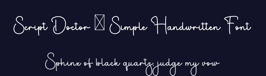 Script Doctor – Simple Handwritten Font by freshtypeink — Script Handwritten Font — thumbnail 2