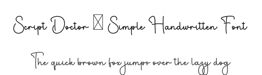 Script Doctor – Simple Handwritten Font by freshtypeink — Script Handwritten Font