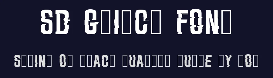 SD Glitch Font by Sudezine — Display Font — thumbnail 2