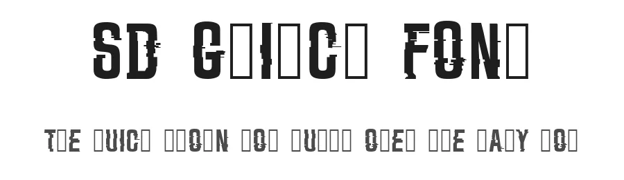 SD Glitch Font by Sudezine — Display Font