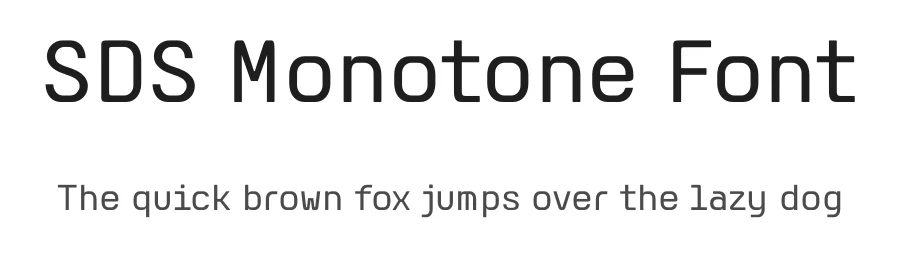 SDS Monotone Font by SEMITONE Design Studio — Sans Serif Font