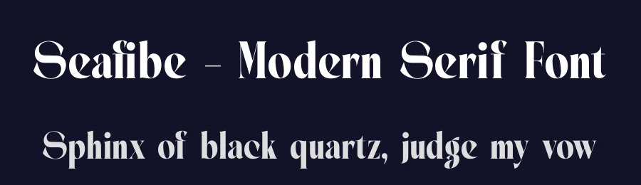 Seafibe – Modern Serif Font by timelesstype.co — Display Font — thumbnail 2