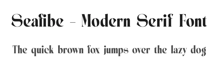 Seafibe – Modern Serif Font by timelesstype.co — Display Font