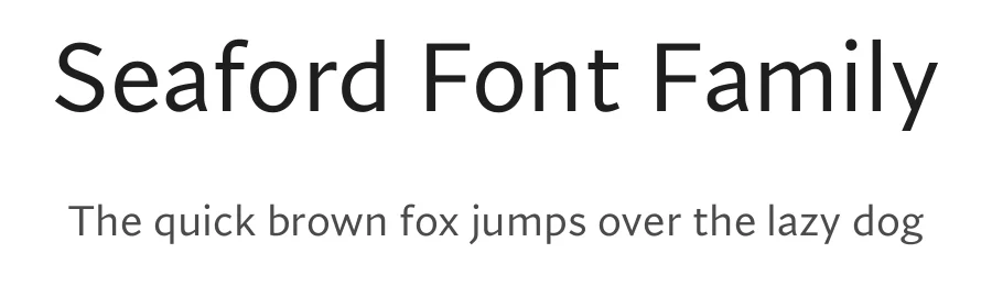 Seaford Font Family by Frerejones — Sans Serif Font