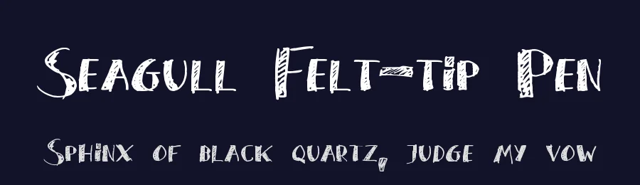 Seagull Felt-tip Pen by zai — Decorative Font — thumbnail 2