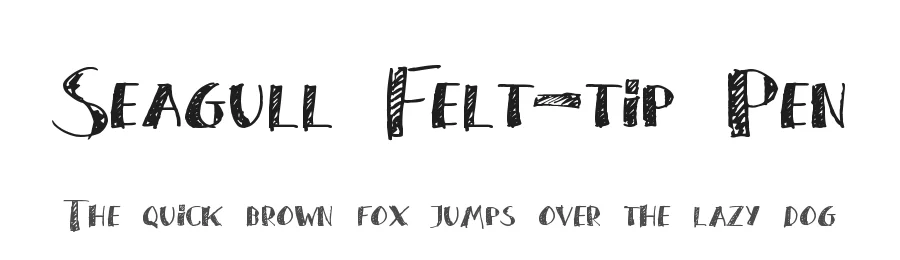 Seagull Felt-tip Pen by zai — Decorative Font