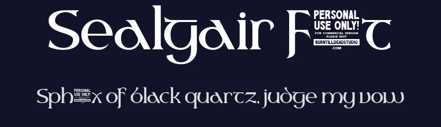 Sealgair Font by burntilldead — Display Font — thumbnail 2