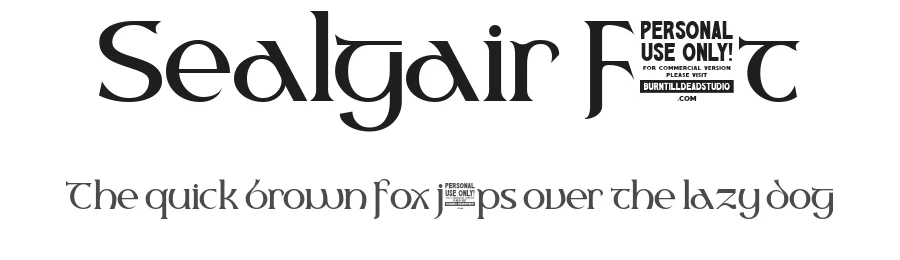 Sealgair Font by burntilldead — Display Font