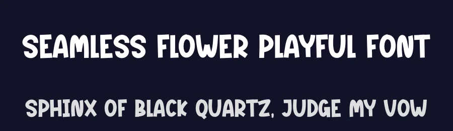 Seamless Flower Playful Font by creativeletter — Script Handwritten Font — thumbnail 2