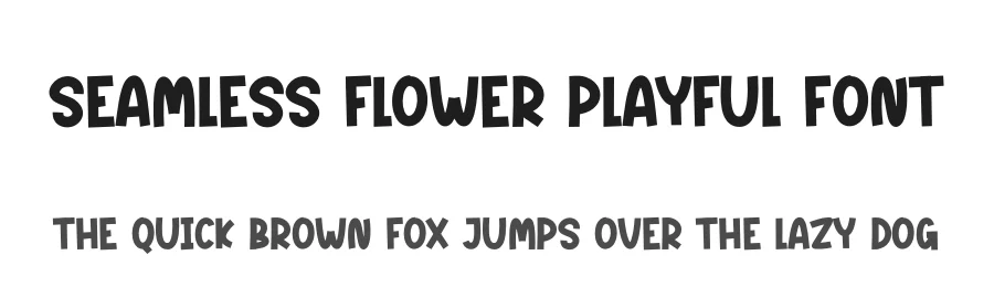 Seamless Flower Playful Font by creativeletter — Script Handwritten Font