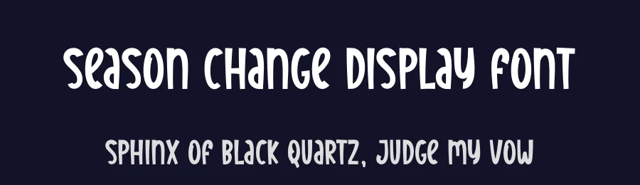 Season Change Display Font by creativeletter — Display Font — thumbnail 2