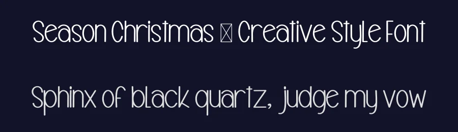 Season Christmas – Creative Style Font by freshtypeink — Display Font — thumbnail 2