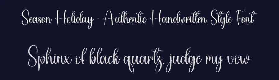 Season Holiday – Authentic Handwritten Style Font by creativeletter — Script Handwritten Font — thumbnail 2