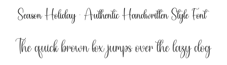 Season Holiday – Authentic Handwritten Style Font by creativeletter — Script Handwritten Font