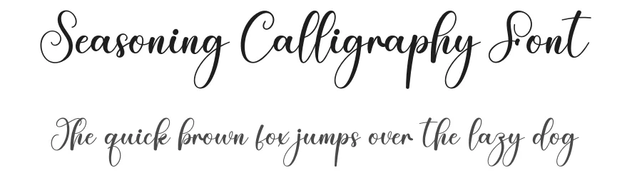 Seasoning Calligraphy Font by creativeletter — Script Handwritten Font