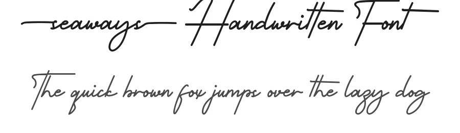 Seaways Handwritten Font by edricstudio — Script Handwritten Font