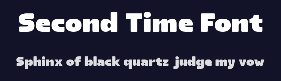 Second Time Font by Ragamkata — Display Font — thumbnail 2