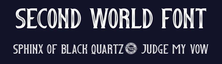Second World Font by CalligraphyFonts.net — Display Font — thumbnail 2