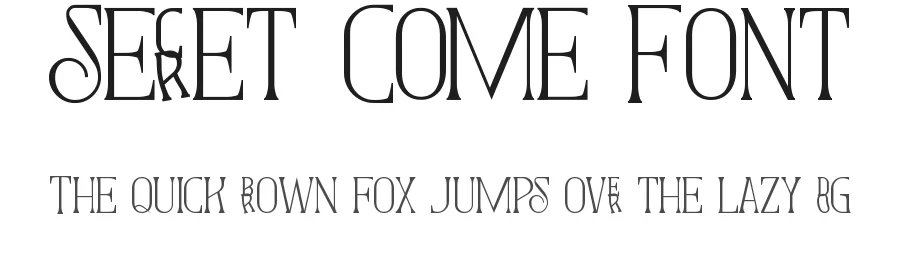 Secret Come Font by CalligraphyFonts.net — Serif Font