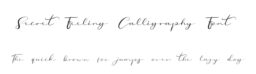 Secret Feeling Calligraphy Font by edricstudio — Script Handwritten Font