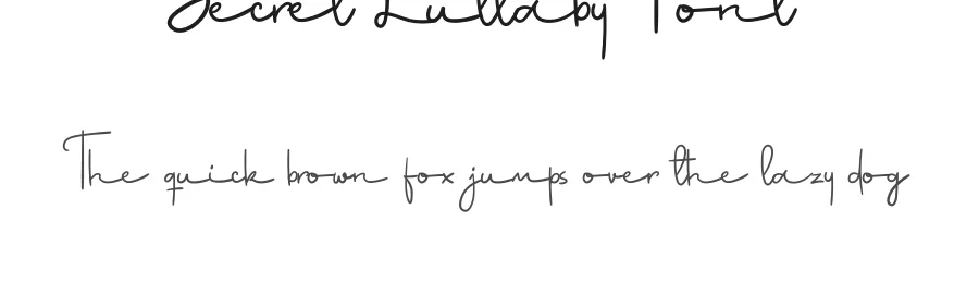 Secret Lullaby Font by Cikal — Script Handwritten Font