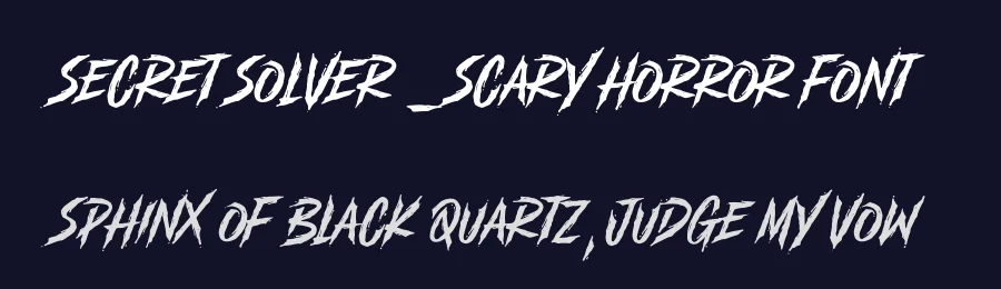 Secret Solver – Scary Horror Font by [email protected] — Script Handwritten Font — thumbnail 2
