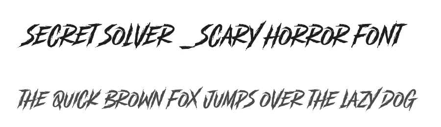 Secret Solver – Scary Horror Font by [email protected] — Script Handwritten Font