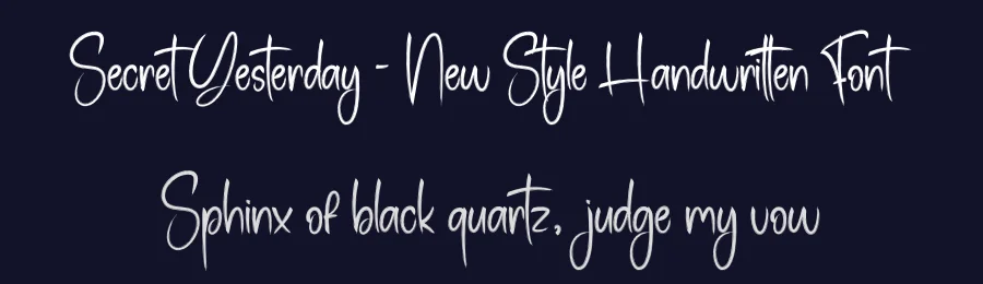 Secret Yesterday – New Style Handwritten Font by creativeletter — Script Handwritten Font — thumbnail 2