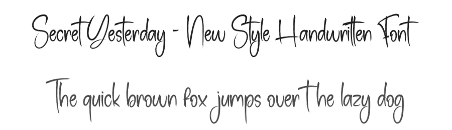 Secret Yesterday – New Style Handwritten Font by creativeletter — Script Handwritten Font