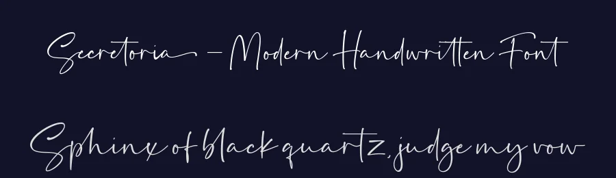 Secretoria – Modern Handwritten Font by Fikryal Studio — Script Handwritten Font — thumbnail 2
