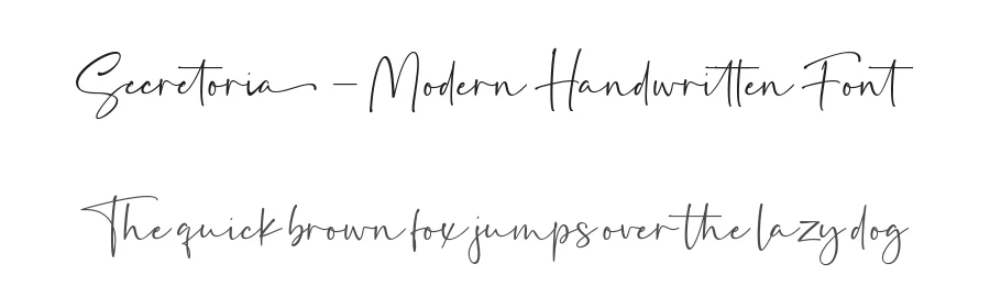 Secretoria – Modern Handwritten Font by Fikryal Studio — Script Handwritten Font