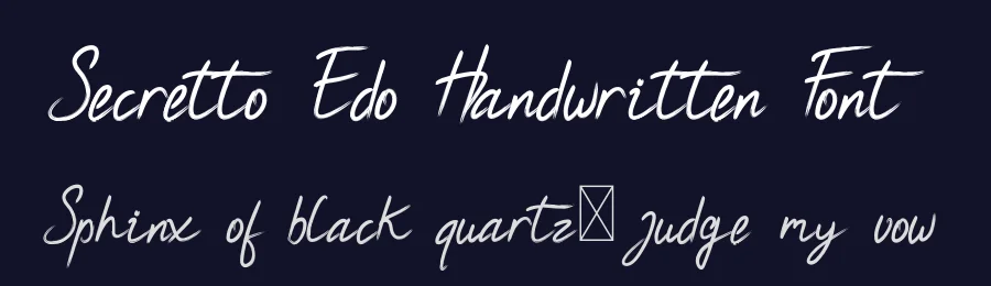 Secretto Edo Handwritten Font by edricstudio — Script Handwritten Font — thumbnail 2