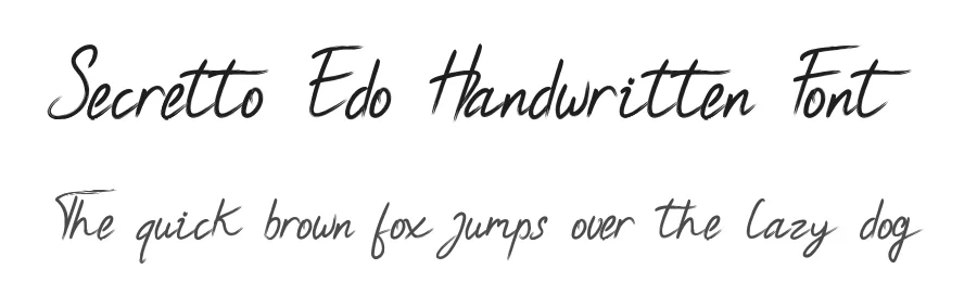 Secretto Edo Handwritten Font by edricstudio — Script Handwritten Font