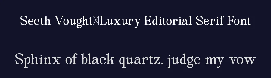 Secth Vought–Luxury Editorial Serif Font by Maiko Hatta — Serif Font — thumbnail 2