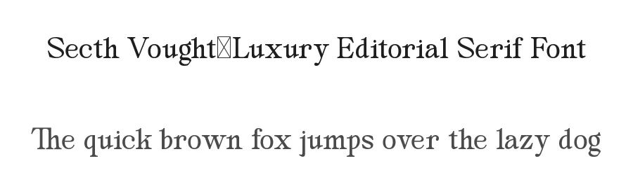 Secth Vought–Luxury Editorial Serif Font by Maiko Hatta — Serif Font